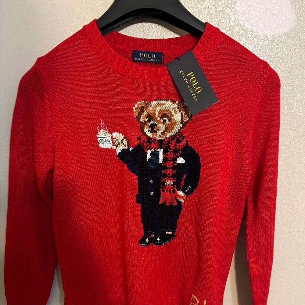 Polo by Ralph Lauren Red Bear Crewneck Sweater